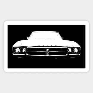 Buick Skylark 1960s American classic car monoblock white Sticker